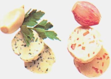 Flavoured butters for grilled meats