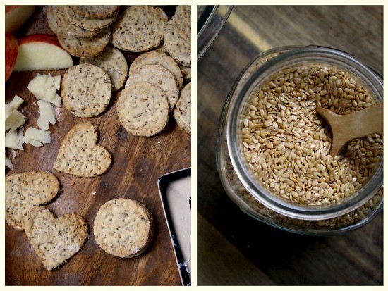 Flax seed and cracked pepper crackers
