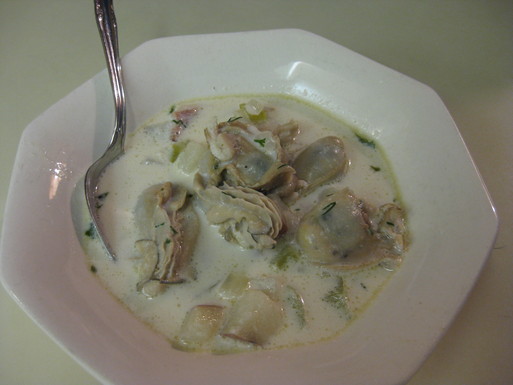Flo Rae's favorite oyster chowder
