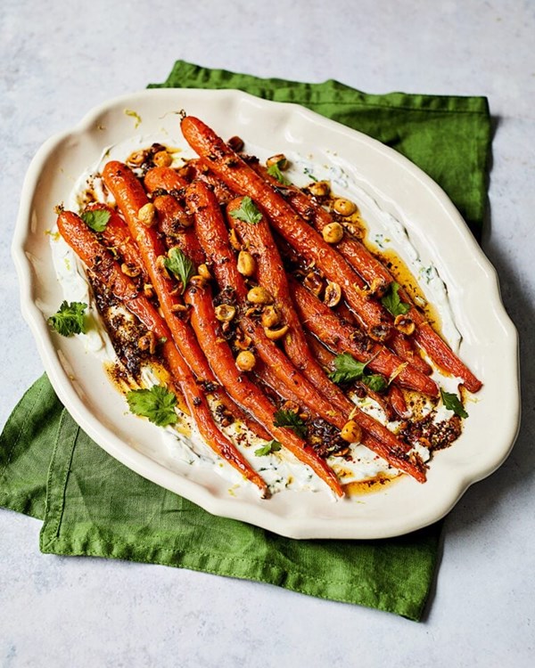 Floral-butter roast carrots
