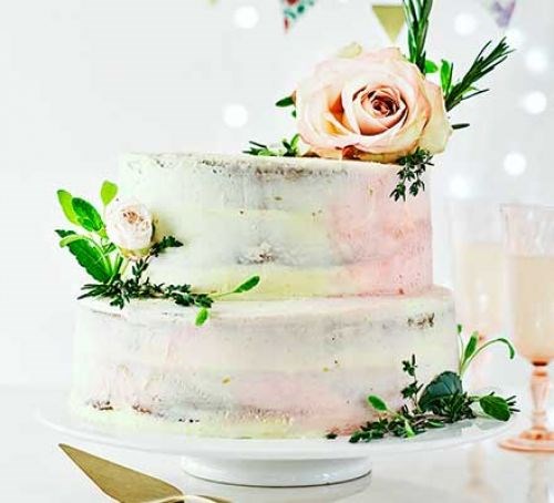 Floral wedding cake