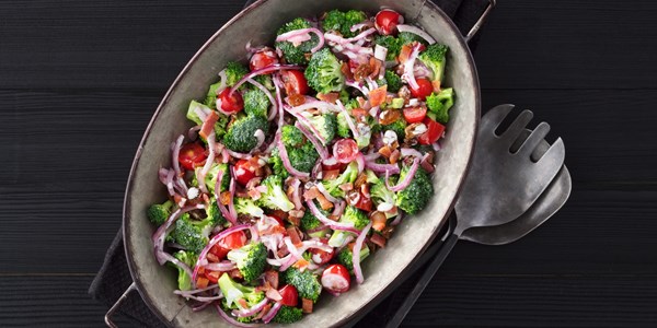 Florida broccoli and tomato salad