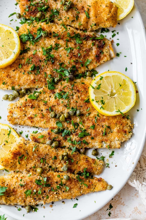 Flounder piccata