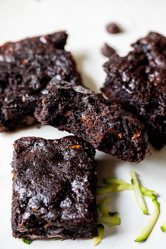 Flourless chocolate zucchini brownies