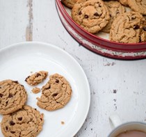 Flourless peanut butter chocolate chip cookies