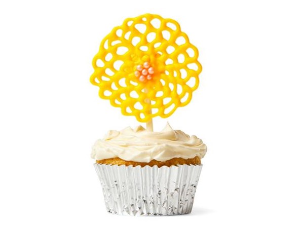 Flower pop cupcake toppers