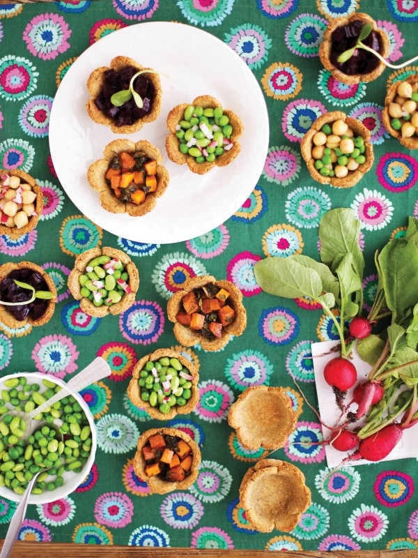 Flower vegetable tartlets
