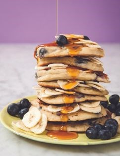 Fluffy blueberry pancakes