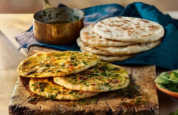Fluffy coriander flatbreads