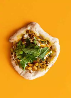 Foaccia mit Pilz-Shawarma