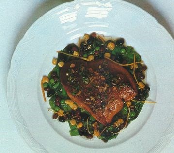 Foie gras in pepper jelly (Foie gras frais en gelée de poivre)