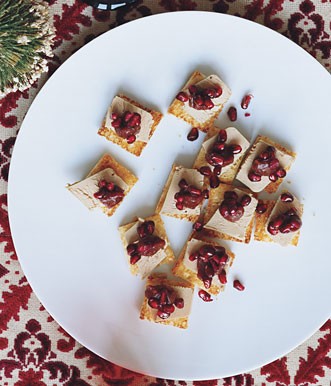 Foie gras with date purée and pomegranate