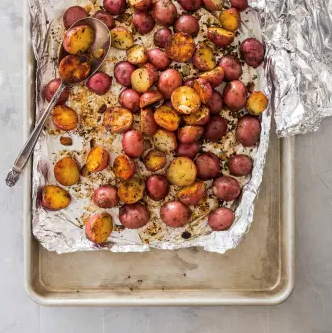 Foil-roasted potatoes