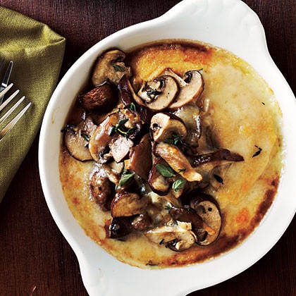 Fontal polenta with mushroom sauté
