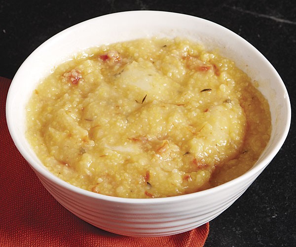 Fontina and sun-dried tomato polenta