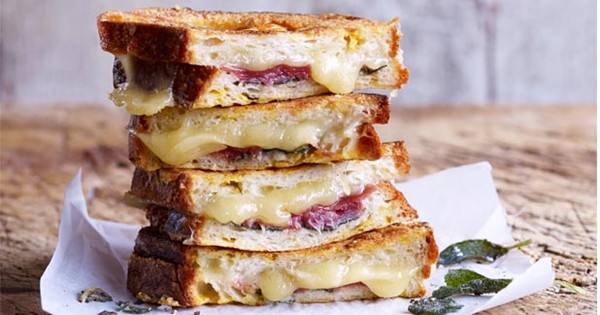 Fontina, prosciutto and sage-stuffed French toast