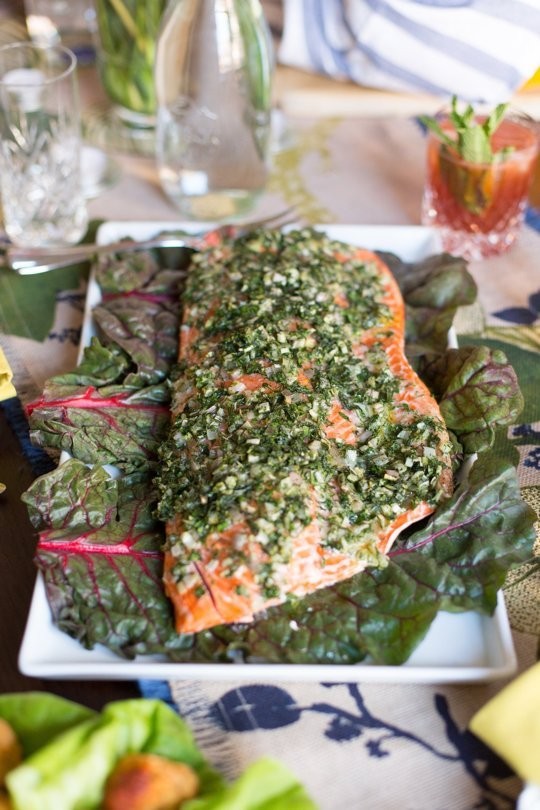 Foolproof salmon baked with olive oil and herbs