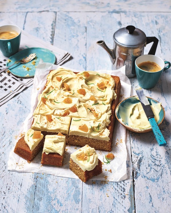 Foolproof triple ginger traybake