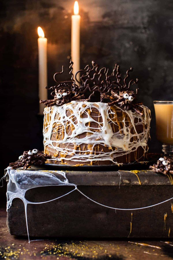 Forbidden Forest butterbeer chocolate cake