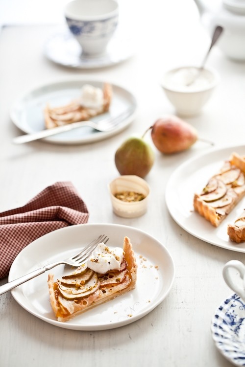Forelle pear tart (Tarte fine aux poires)