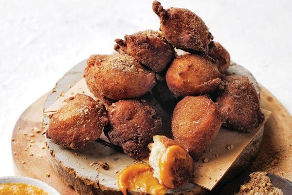 Forgotten bread doughnuts with citrus caramel