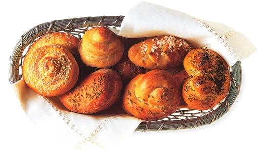 Forming bread dough into rolls