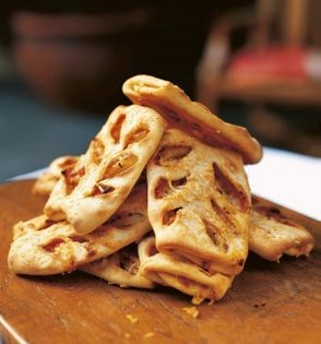 Fougasse bread with Thai basil and XO sauce