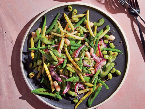 Four bean (and one pea) salad