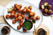 Four-cheese arancini with mojo verde