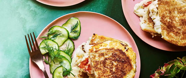 Four-cheese lobster toastie