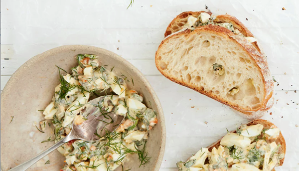 Four easy vegetable-centered sandwiches: Caper and soft-boiled egg