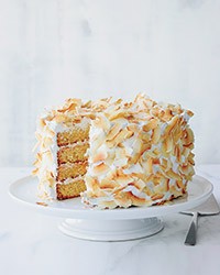 Four-layer coconut cake