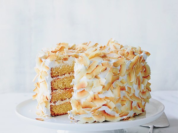 Four-layer coconut cake [Michelle Polzine]