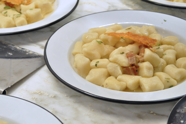 Four-way Parmesan gnocchi