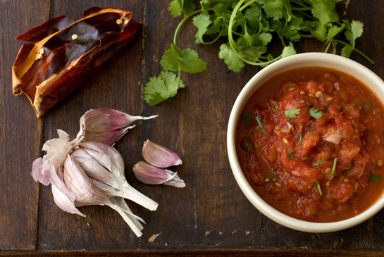 Fourth of July roasted tomato salsa