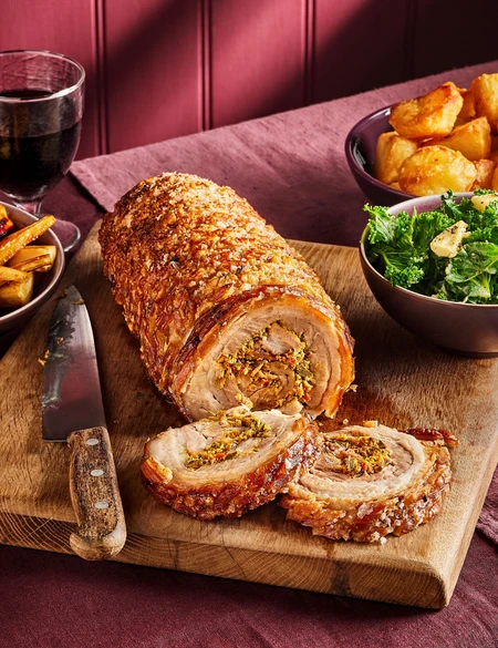 Fragrant spiced porchetta with lemongrass and lime leaf