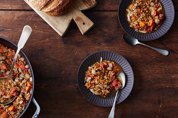 Frances Moore Lappé's lentils, monastery style