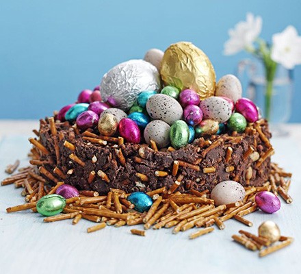 Frances Quinn's chocolate tiffin Easter nest