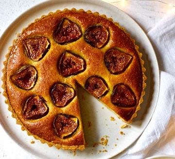 Frangipane, fig & orange tart