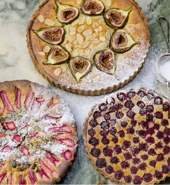 Frangipane fruit tart - fig & flaked almonds (for autumn)