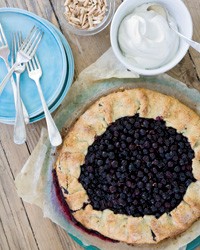 Free-form blueberry tart