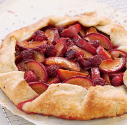 Free-form summer fruit tart