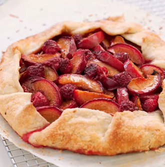 Free-form summer fruit tart