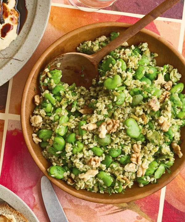 Freekeh & broad bean salad