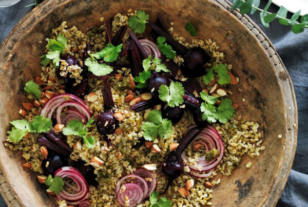 Freekeh and roasted beetroot salad
