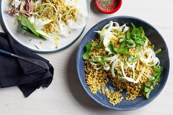 Freekeh, fennel & herb salad with citrus dressing [Clayton Wells]