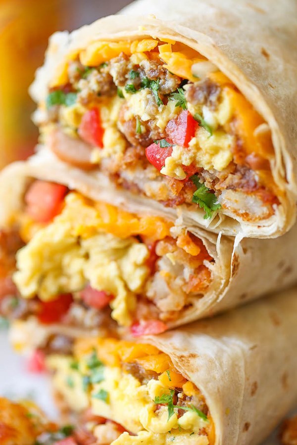 Freezer breakfast burritos