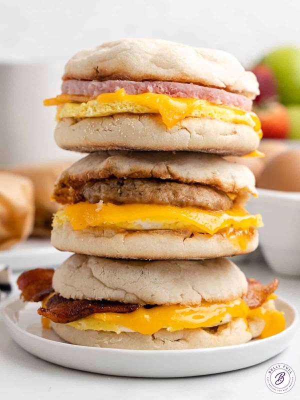 Freezer breakfast sandwiches