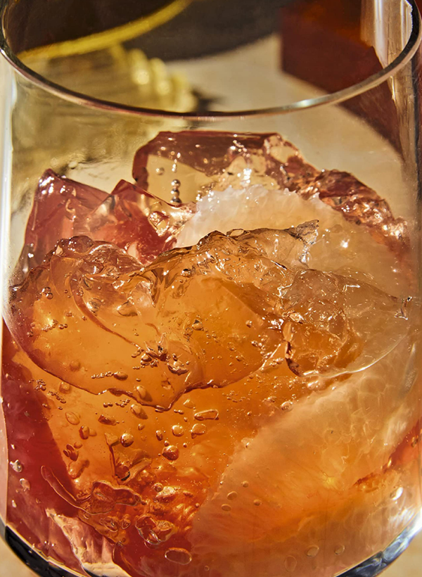 French 75 jelly with grapefruit