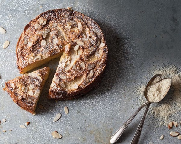 French apple-almond cake